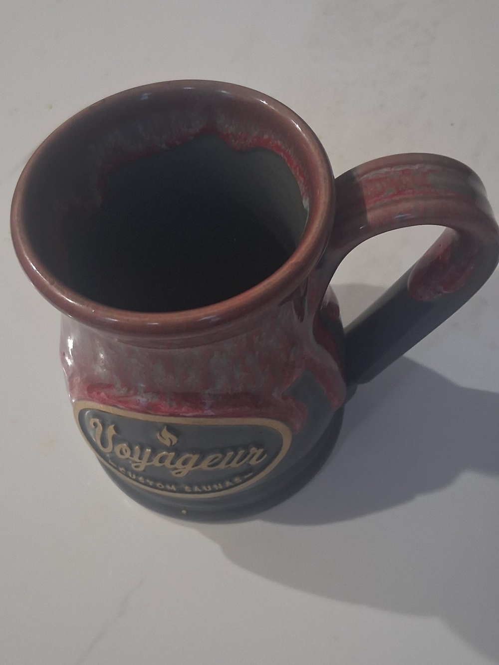 Glazed Ceramic Mug in Red-Brown